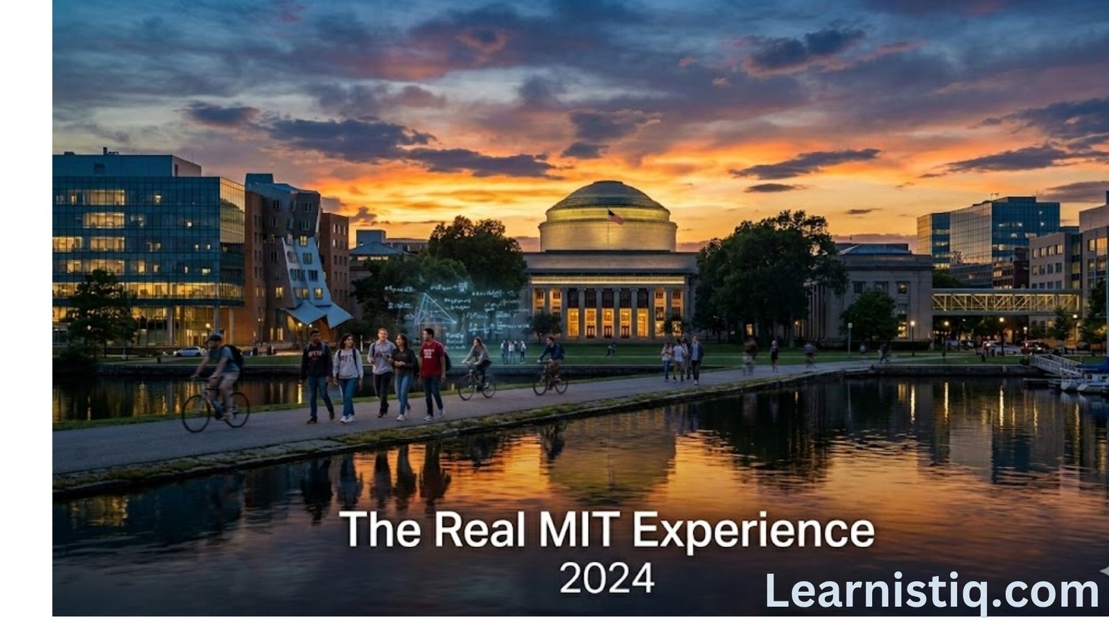 MIT university campus at sunset with the iconic Great Dome and Charles River, representing the real student experience 2026