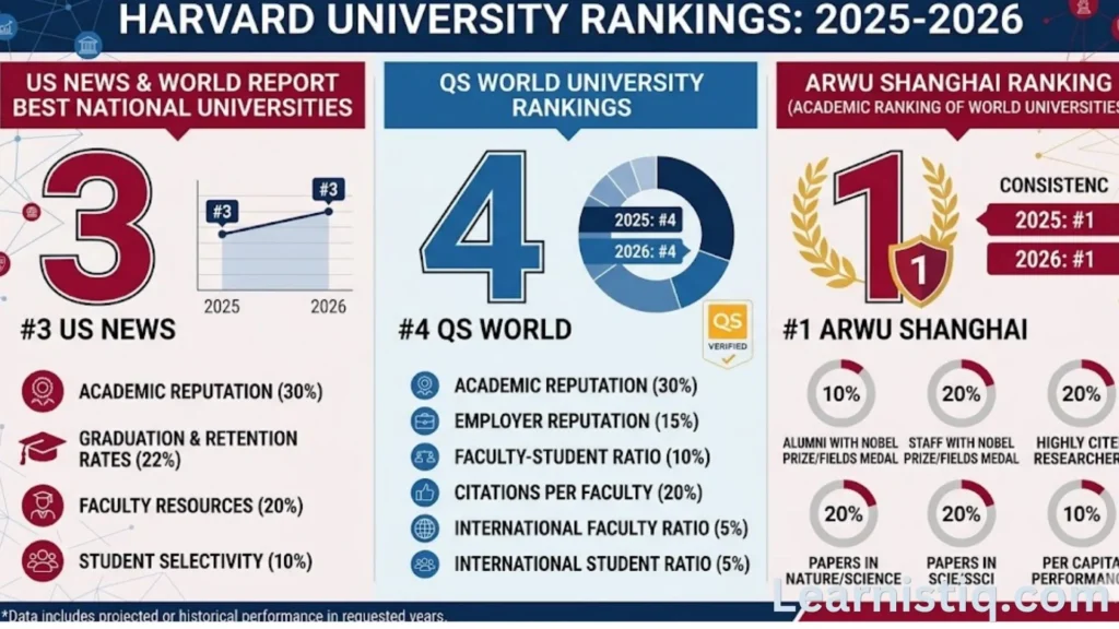 "Harvard University Rankings 2025-2026 - US News, QS World, ARWU Shanghai"