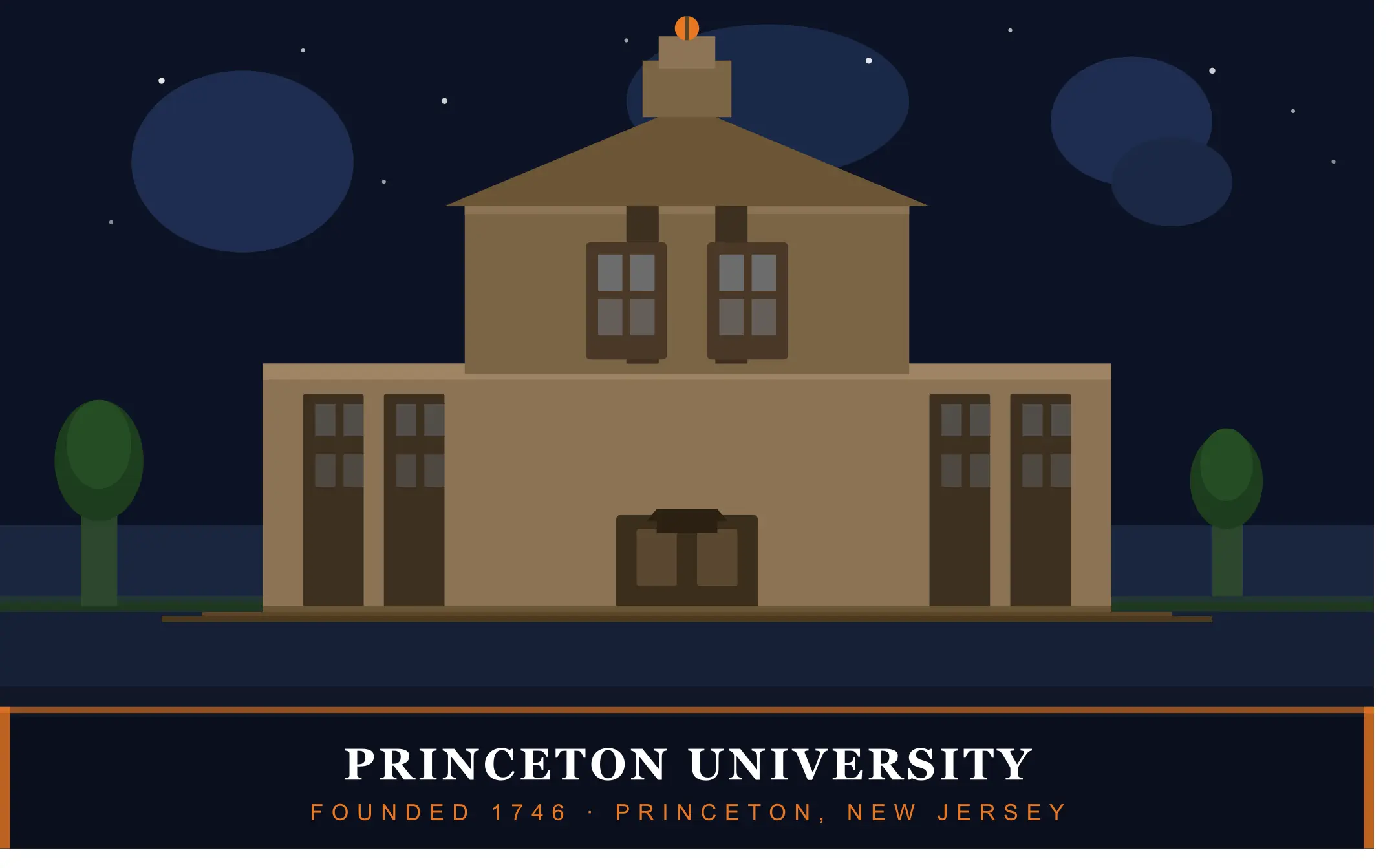 Princeton University Nassau Hall building — founded 1746, oldest Ivy League campus in New Jersey